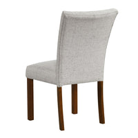 Rei Parsons Dining Chair Set of 2, Light Gray Textured Button Tufted -BM334514