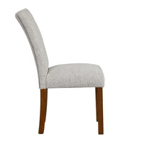 Rei Parsons Dining Chair Set of 2, Light Gray Textured Button Tufted -BM334514