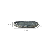 Erya Decorative Bowl, Uneven Wavy Rim, 24 Inch Glazed Gray Ceramic -BM334525