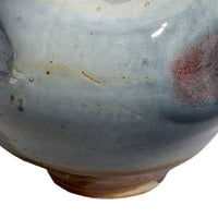 Noah Decorative Vase, Irregular Tall Shape Glossy Blue Ceramic 11 Inch -BM334535