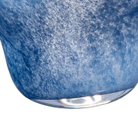 Lesy Decorative Bowl, Freeflow Ruffled Edge, Blue Blown Glass 14 Inch -BM334541