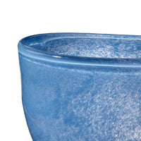 Lesy Decorative Vase, Freeflow Edge, Rich Blue Blown Glass 16 Inch -BM334542