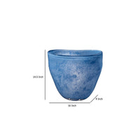 Lesy Decorative Vase, Freeflow Edge, Rich Blue Blown Glass 16 Inch -BM334542