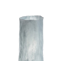 Quia Tall Decorative Vase, Rough Body, Pale Blue Blown Glass 20 Inch -BM334543