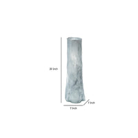 Quia Tall Decorative Vase, Rough Body, Pale Blue Blown Glass 20 Inch -BM334543