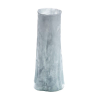 Quia Tall Decorative Vase, Rough Body, Pale Blue Blown Glass 14 Inch -BM334544