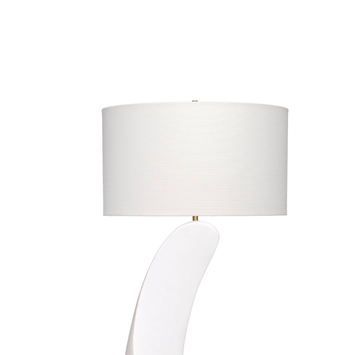 Koz Accent Floor Lamp, 66 Inch Curved Sculpture, White Linen Shade