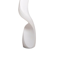 Koz Accent Floor Lamp, 66 Inch Curved Sculpture, White Linen Shade