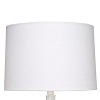 Sils Accent Table Lamp, Linen Shade, White Trunk Resin Base 28 Inch -BM334554