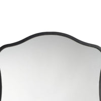 Ari Wall Mirror, 38 Inch, Black Metal Wavy Frame, Hand Forged Iron -BM334570