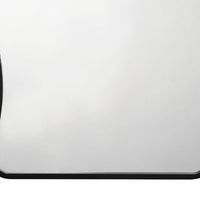 Ari Wall Mirror, 38 Inch, Black Metal Wavy Frame, Hand Forged Iron -BM334570