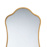 Ari Floor Mirror, 58 Inch, Brass Metal Wavy Frame, Hand Forged Iron -BM334573