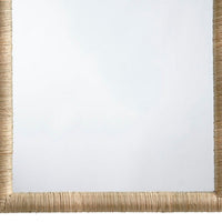 Tipz Wall Mirror, 34 Inch Natural Brown Arch Frame, Woven Seagrass -BM334578