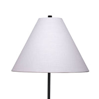 Hely Accent Table Lamp, Linen Cone Shade, Travertine Stone 28 Inch -BM334579