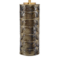 Wrix Accent Table Lamp, White Linen Shade, Ceramic Brown Base 29 Inch -BM334580