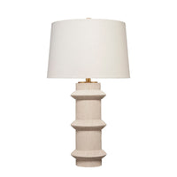 Disy Accent Table Lamp, Linen, Turned Sculptural Polyresin 30 Inch -BM334585