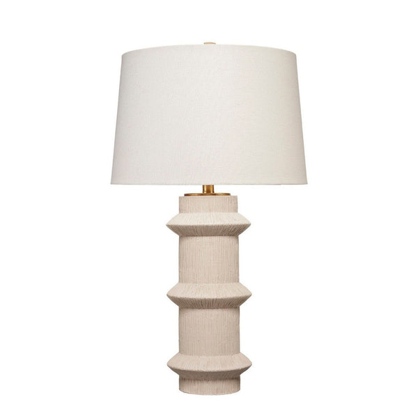 Disy Accent Table Lamp, Linen, Turned Sculptural Polyresin 30 Inch -BM334585