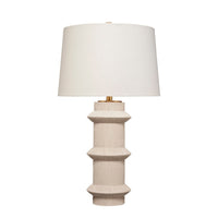 Disy Accent Table Lamp, Linen, Turned Sculptural Polyresin 30 Inch -BM334585