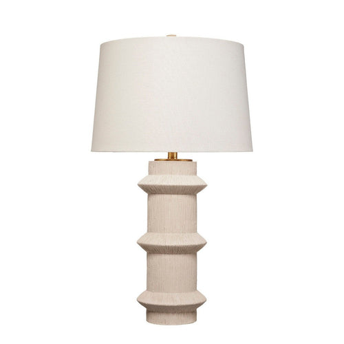 Disy Accent Table Lamp, Linen, Turned Sculptural Polyresin 30 Inch -BM334585