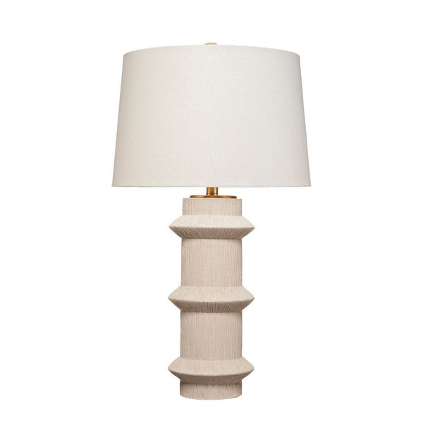 Disy Accent Table Lamp, Linen, Turned Sculptural Polyresin 30 Inch -BM334585
