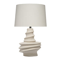 Liny Accent Table Lamp, Linen Shade, Modern Dynamic Ivory Base 29 Inch -BM334587