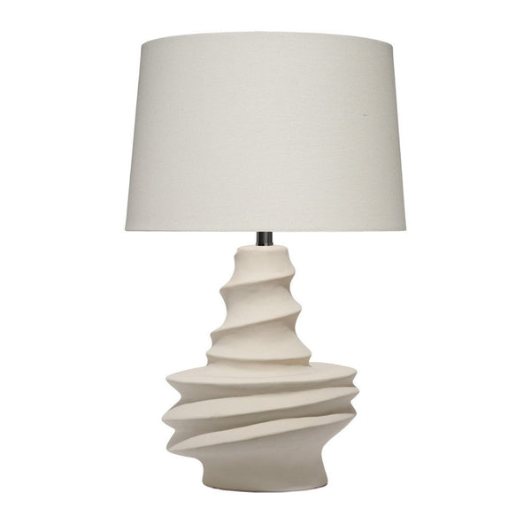 Liny Accent Table Lamp, Linen Shade, Modern Dynamic Ivory Base 29 Inch -BM334587