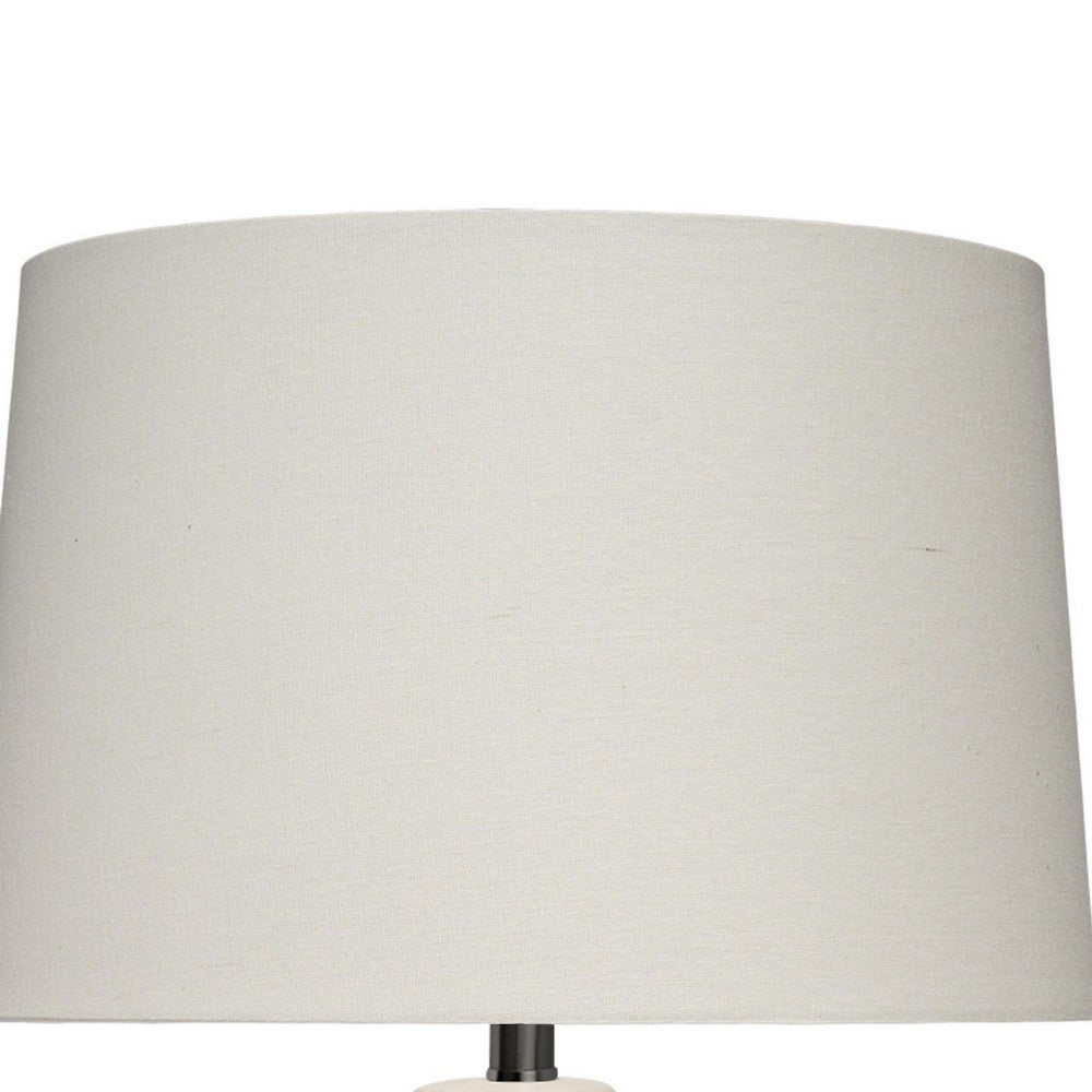 Liny Accent Table Lamp, Linen Shade, Modern Dynamic Ivory Base 29 Inch -BM334587