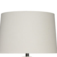 Liny Accent Table Lamp, Linen Shade, Modern Dynamic Ivory Base 29 Inch -BM334587