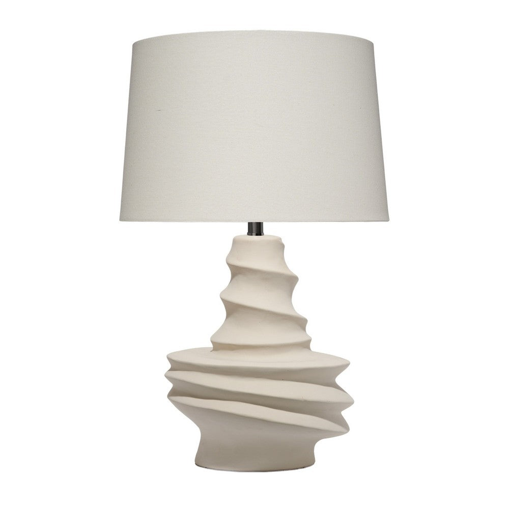 Liny Accent Table Lamp, Linen Shade, Modern Dynamic Ivory Base 29 Inch -BM334587