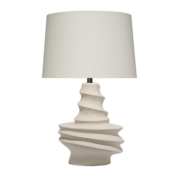 Liny Accent Table Lamp, Linen Shade, Modern Dynamic Ivory Base 29 Inch -BM334587