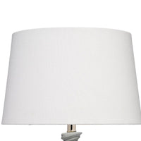 Ozy Accent Table Lamp, Linen Shade, Light Blue Turned Ceramic 23 Inch -BM334588