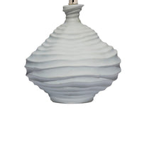 Ozy Accent Table Lamp, Linen Shade, Light Blue Turned Ceramic 23 Inch -BM334588