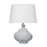 Ozy Accent Table Lamp, Linen Shade, Light Blue Turned Ceramic 23 Inch -BM334588