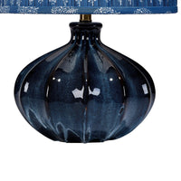 Resy Accent Table Lamp, Cotton Classic Royal Blue White Shade, 20 Inch -BM334589