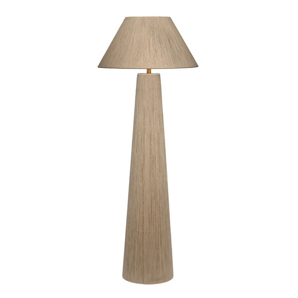Teny Accent Floor Lamp, Tapered Shade, Brown Jute Wrapped Base 61 Inch -BM334590