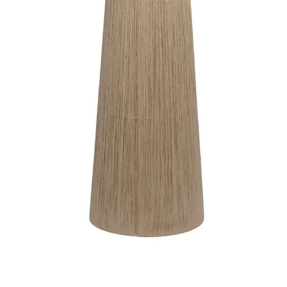 Teny Accent Floor Lamp, Tapered Shade, Brown Jute Wrapped Base 61 Inch -BM334590