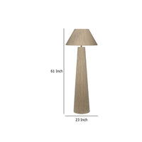 Teny Accent Floor Lamp, Tapered Shade, Brown Jute Wrapped Base 61 Inch -BM334590