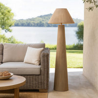 Teny Accent Floor Lamp, Tapered Shade, Brown Jute Wrapped Base 61 Inch -BM334590