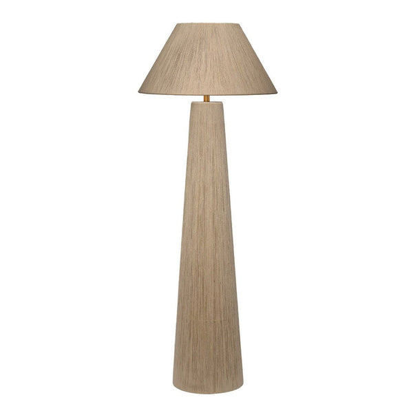 Teny Accent Floor Lamp, Tapered Shade, Brown Jute Wrapped Base 61 Inch -BM334590