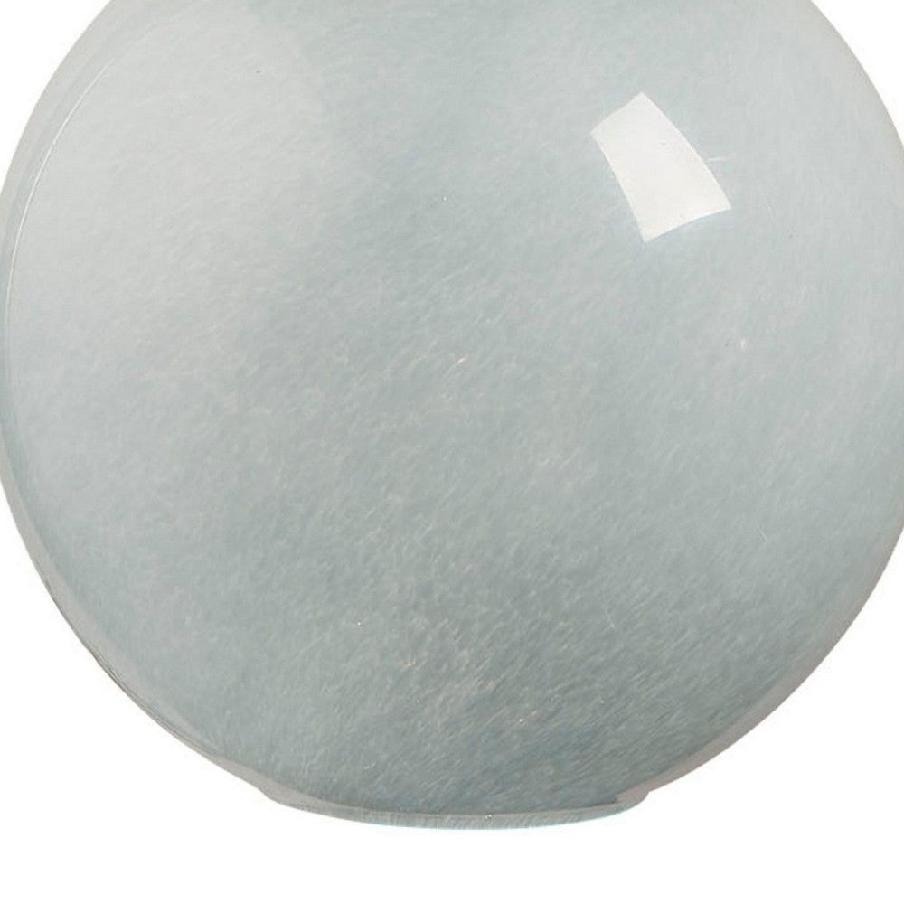 Tero Ceiling Pendant Light, Blue Blown Glass, Antique Brass, 12 Inch -BM334592