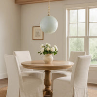 Tero Ceiling Pendant Light, Blue Blown Glass, Antique Brass, 12 Inch -BM334592