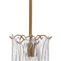 Kero Ceiling Lamp, Murano Style Clear Blown Glass Pendant, 12 Inch -BM334594