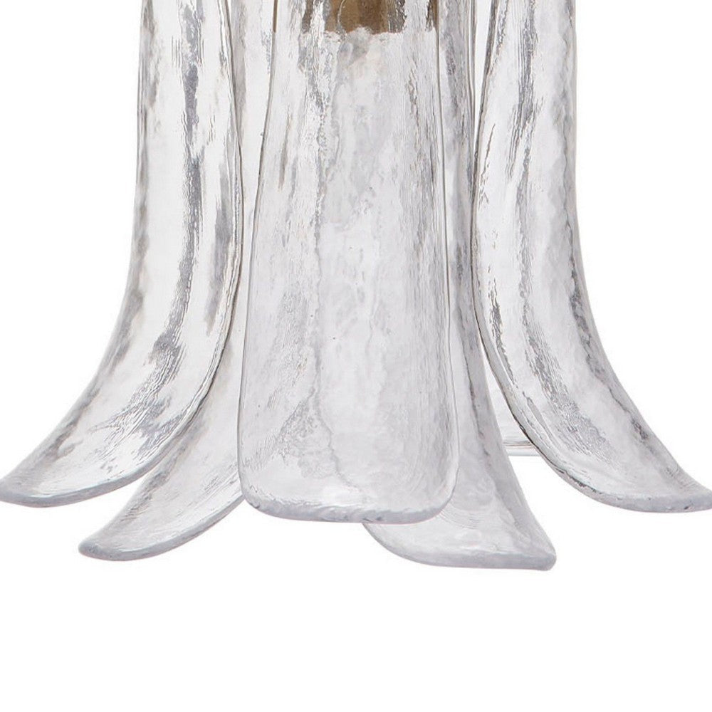 Kero Ceiling Lamp, Murano Style Clear Blown Glass Pendant, 12 Inch -BM334594