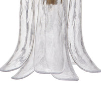 Kero Ceiling Lamp, Murano Style Clear Blown Glass Pendant, 12 Inch -BM334594