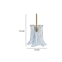 Kero Ceiling Lamp, Murano Style Sky Blue Blown Glass Pendant, 12 Inch -BM334596