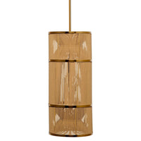 Dero Pendant Chandelier, Natural Brown Cotton Rope Woven, 10 Inch -BM334601