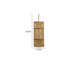 Dero Pendant Chandelier, Natural Brown Cotton Rope Woven, 10 Inch -BM334601