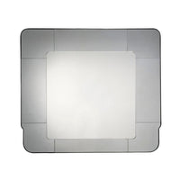 Fexo Wall Mirror, 45 Inch Mercury Glass Silver Frame, Hand Forged Iron -BM334604