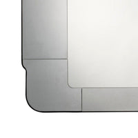 Fexo Wall Mirror, 45 Inch Mercury Glass Silver Frame, Hand Forged Iron -BM334604