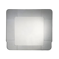 Fexo Wall Mirror, 45 Inch Mercury Glass Silver Frame, Hand Forged Iron -BM334604